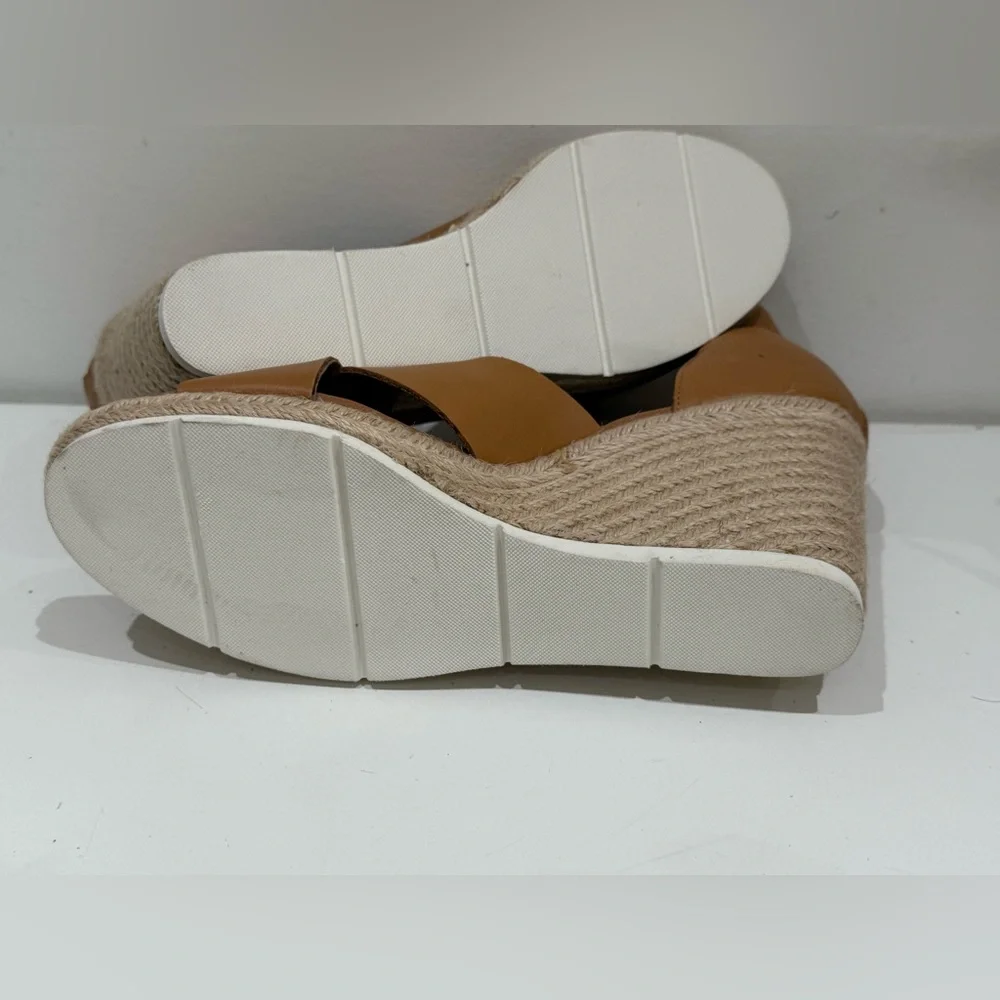 Treasure & bond Poppy Espadrille Wedge Sandal in tan size 7 and 12.